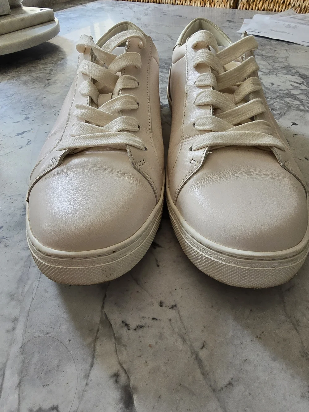 Coach Men's C126 Chalk Leather Sneakers - Casual Lace-Up